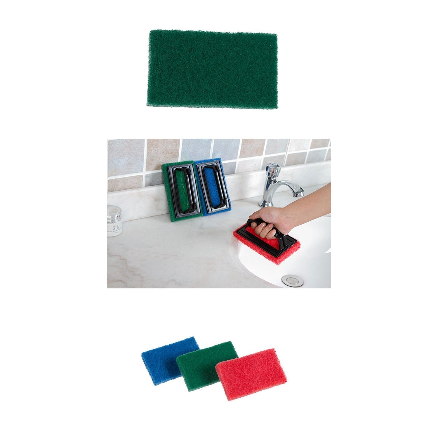 Handle Scrubber Brush widely used by all types of peoples for washing utensils and stuffs in all kinds of bathroom and kitchen places etc. - Image 4