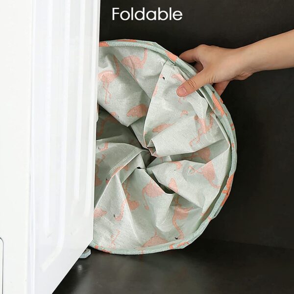 Durable and Collapsible Laundry storage Bag with Handles Clothes & Toys Storage Foldable Laundry Bag for Dirty Clothes. - Image 9