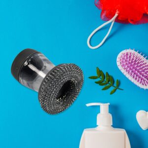 Soap Dispensing Dish Brush (1 Pc): Palm Brush, Kitchen Cleaning (MKK+X45)