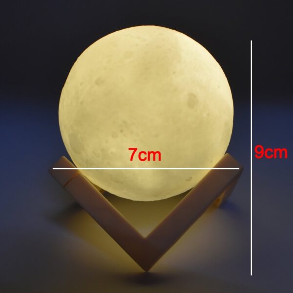 3D Power Moon Lamp with Touch Control Adjust Brightness / One color (X455) - Image 4