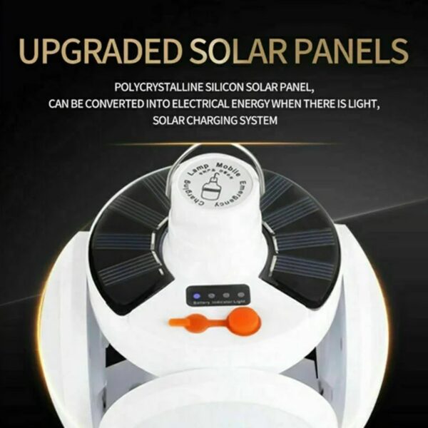 Solar Multi-Functional Emergency LED Light Bulb with USB Charging, (X435) - Image 3