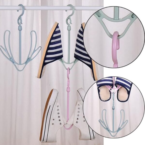 Shoes Drying Hanger, Rotatable Shoe Hanging Racks for Balcony Closet (1pc) (X996) - Image 2