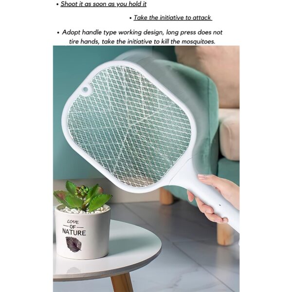 Rechargeable Mosquito Killer Racket with UV Light & USB Charging Base (X558)