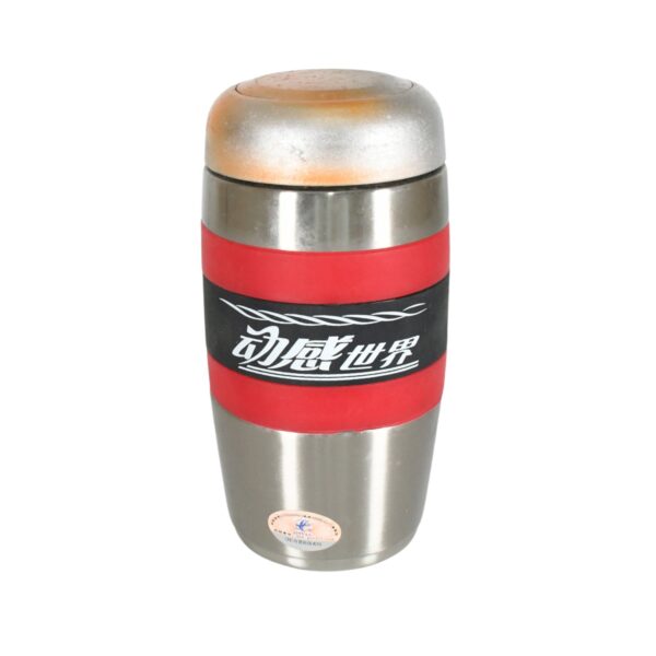 Steel Travel Mug / Tumbler / Cup, Double Walled With Rubber Grip 400ml. - Image 3