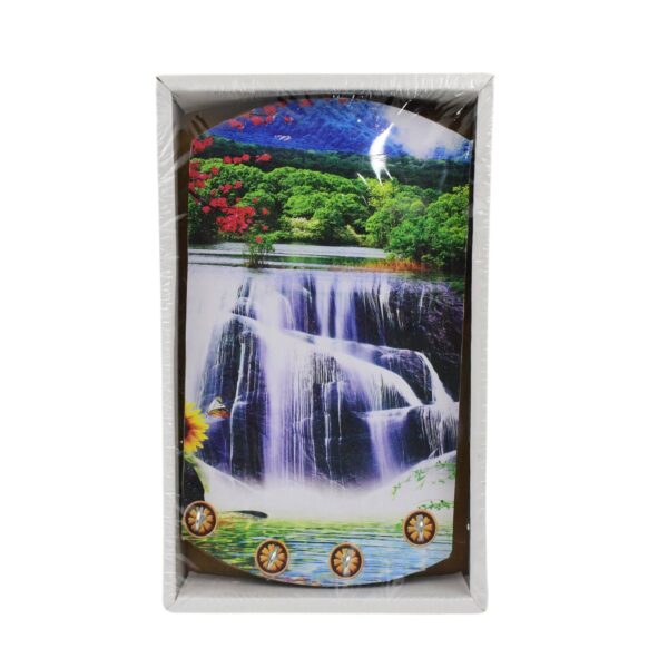Decorative Wooden Vertical Scenery with Hooks for Wall Hanging - Image 5