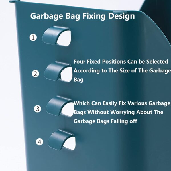 Expandable Trash Can (1 Pc): Plastic, Large Capacity, Kitchen & Bathroom - Image 7