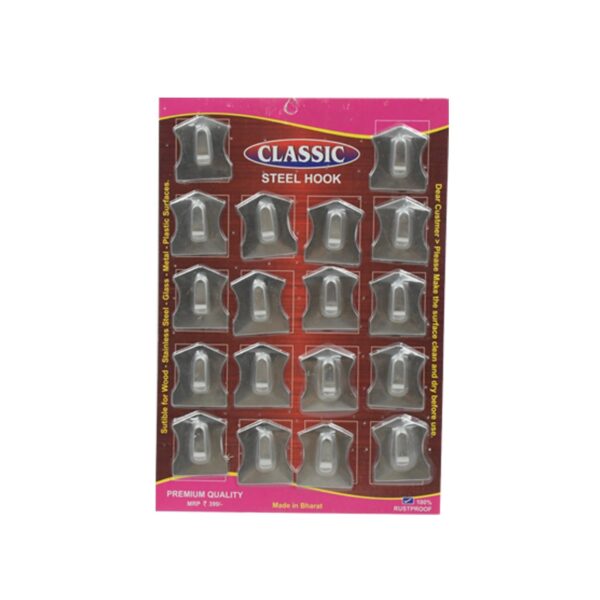 18-Piece Stainless Steel Wall Hooks: Organize Your Home Effortlessly - Image 4