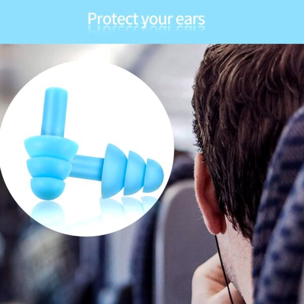 Safety Ultra Soft Foam Ear Plugs Reusable Ear Plugs for Sleeping, Travel, Loud Noises, Work, Learning, Snoring (2 Pc Set) - Image 6