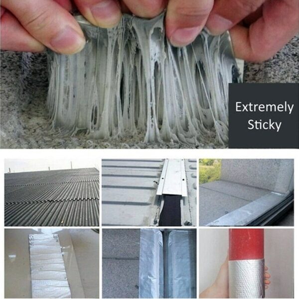 Self-Adhesive Insulation Resistant High Temperature Heat Reflective Aluminium Foil Duct Tape Roll (0.8mm) - Image 7