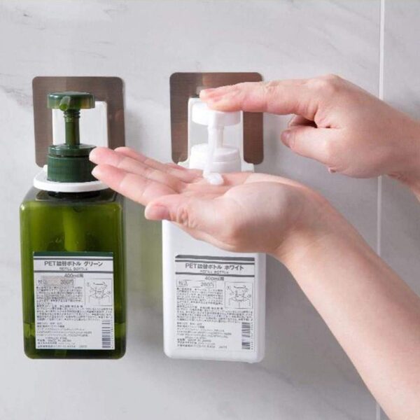 Wall-Mounted Adhesive Hook for Shampoo & Soap, Strong Hold (1pc) - Image 2