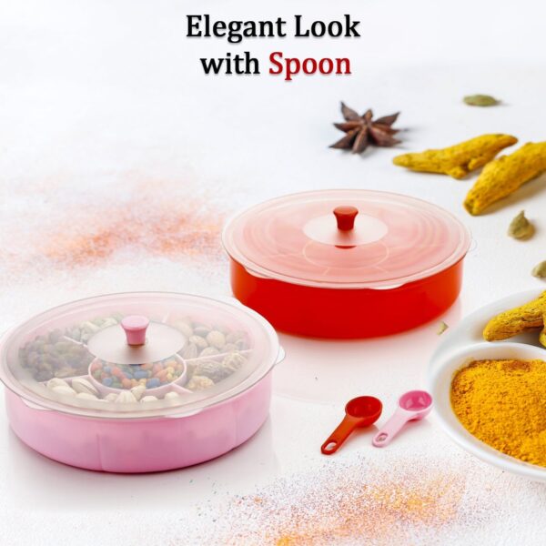 Multipurpose Dry-fruit and masala box with single spoon. - Image 6