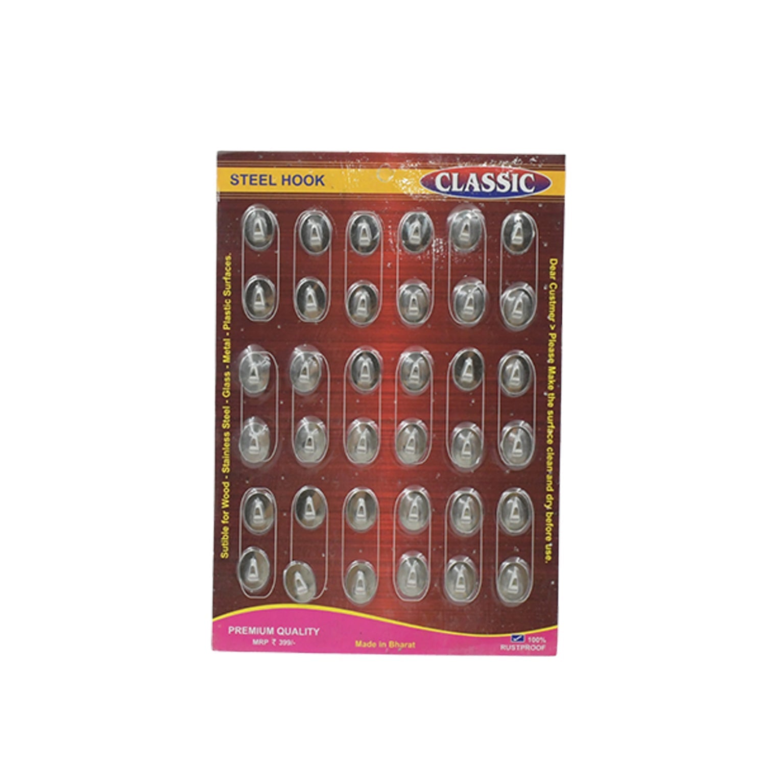 Multipurpose Small Stainless Steel Wall Hanging Hook 36 pc - Image 4