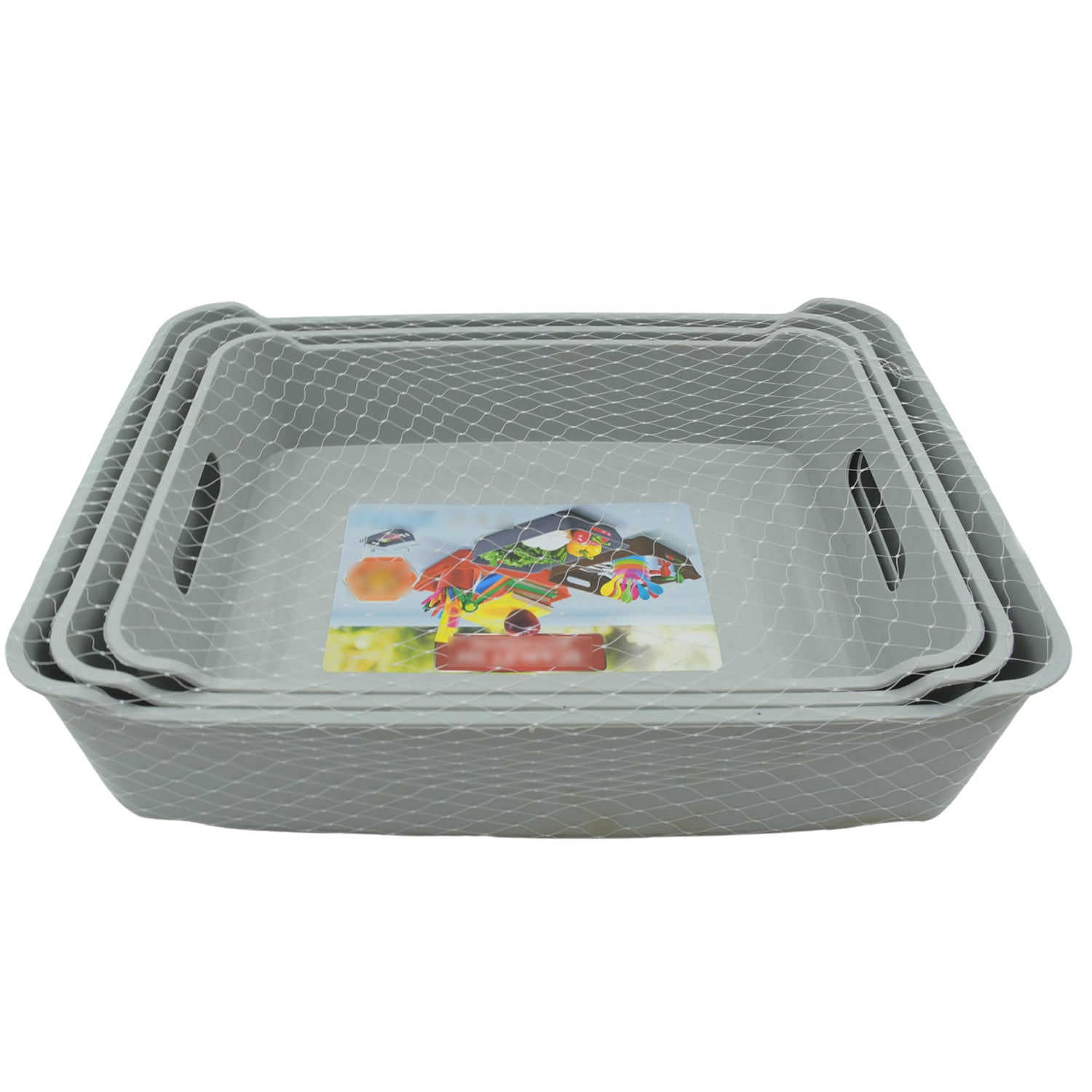 Multipurpose Organising & Storage Plastic Tray, Fruit & Vegetable/ Multi Purpose Tray, Organizer for Kitchen, Countertop, Cabinet, Bathroom Plastic Storage Basket For Store Fruits, Vegetables, Magazines, Cosmetics, Stationary Set of 3 - Image 7