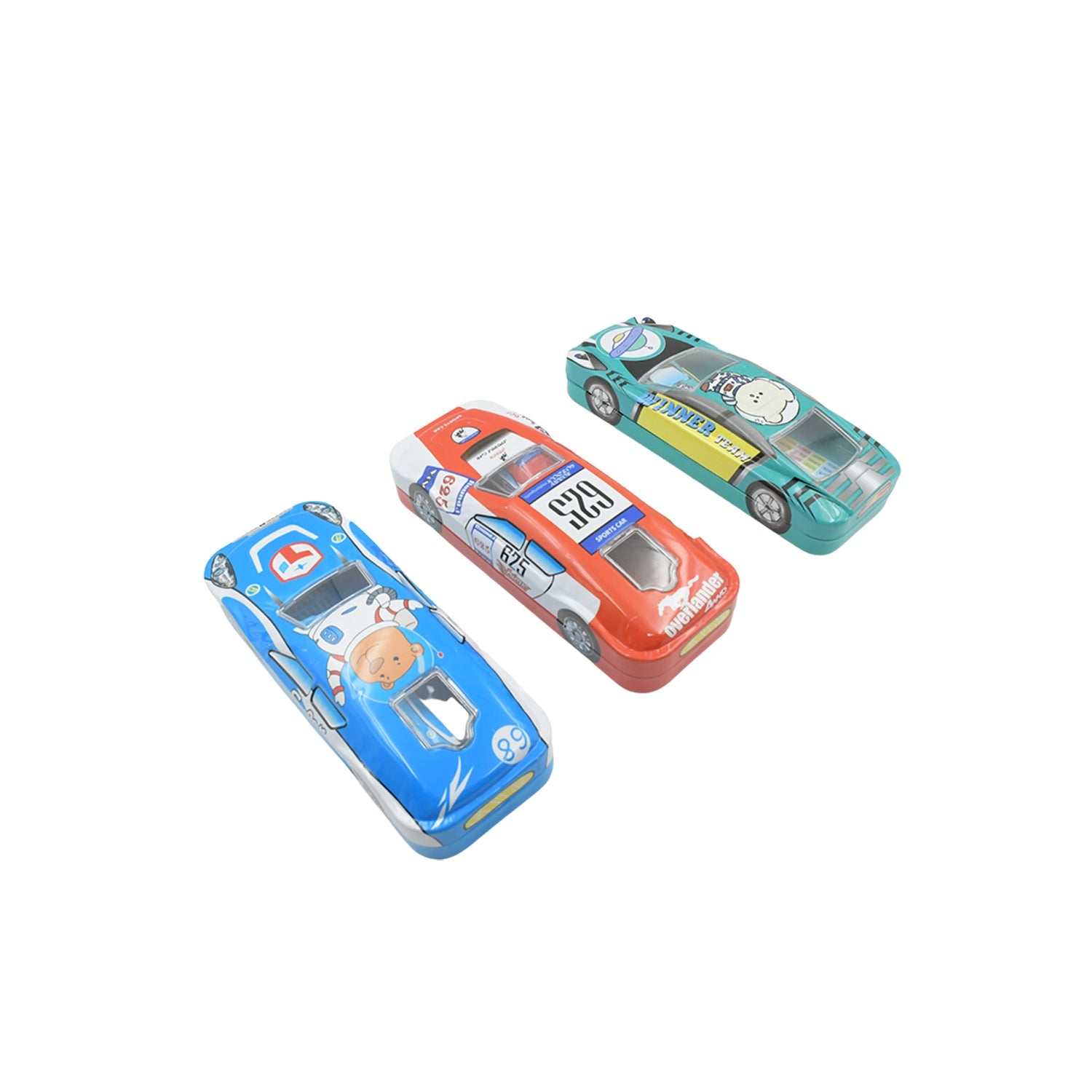 Car-Shaped Metal Compass Box (1 Pc): Pencil Case for Kids, Stationery - Image 5