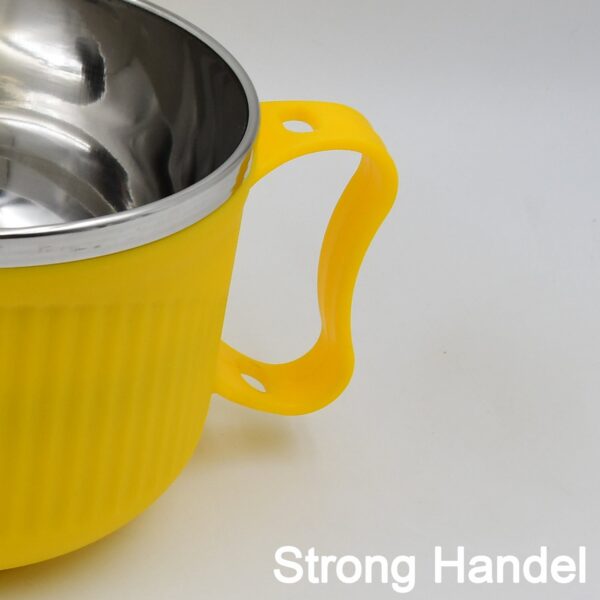 Maggie Bowl with Lid and Handle, Soup Bowls for Easy Perfect Breakfast Cereals, Fruits, Ramen, Beverages, Essentials,  Safe Double Layer (X740) - Image 2