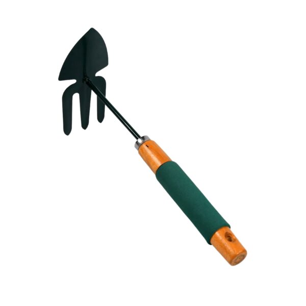 2 IN 1 DOUBLE HAND HOE GARDENING TOOL WITH WOODEN HANDLE - Image 4