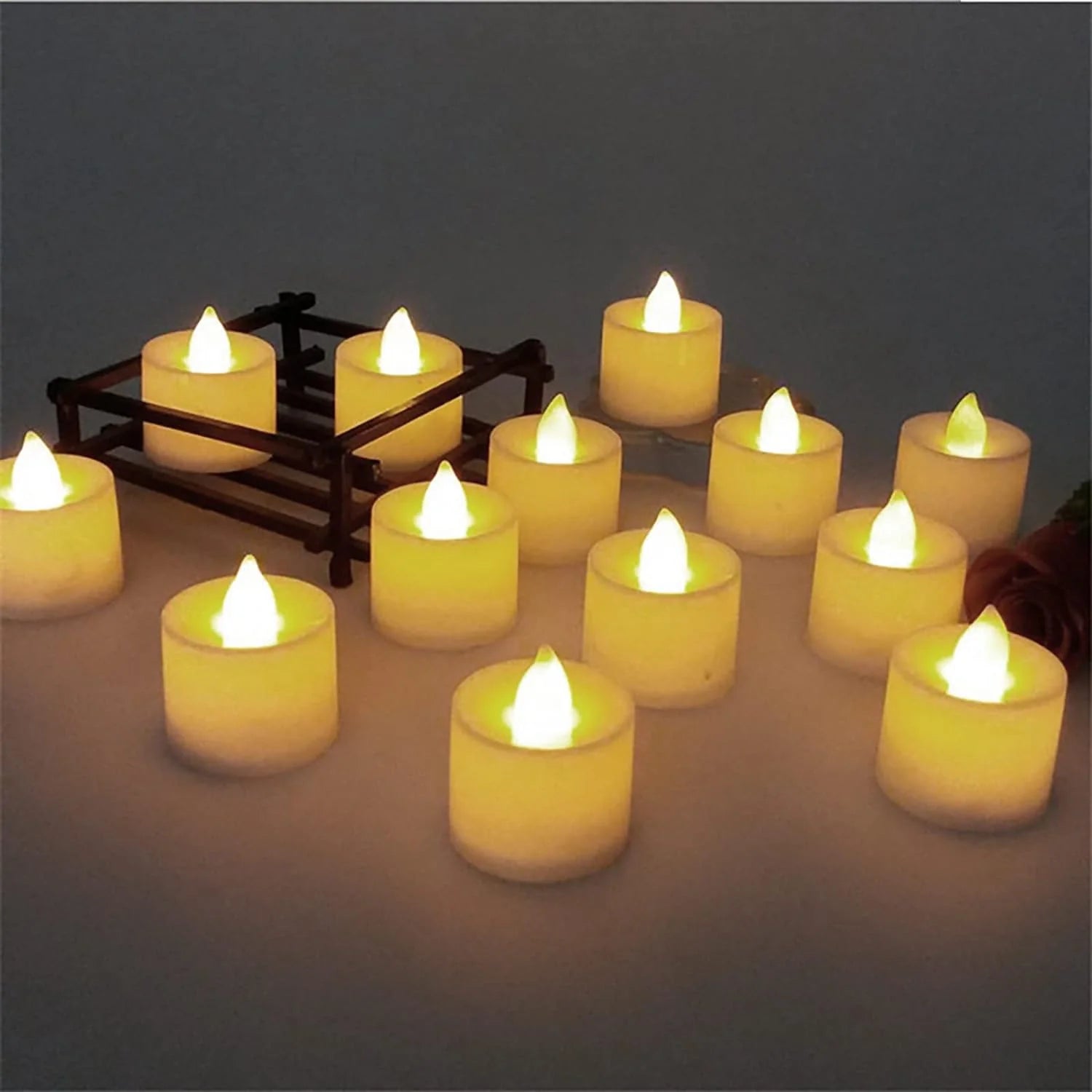 Festival Decorative LED Tealight DIYA Candles – Battery Operated for Party, Wedding, Birthday & Gifts (24 Pc Set) (X1043) - Image 4