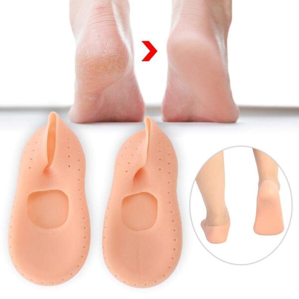 Anti Crack silicone Gel Foot Protector Moisturising Socks (X604)