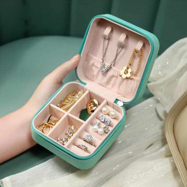 Mini PU Leather jewellery Box for Travel & Storage (X863) - Image 5