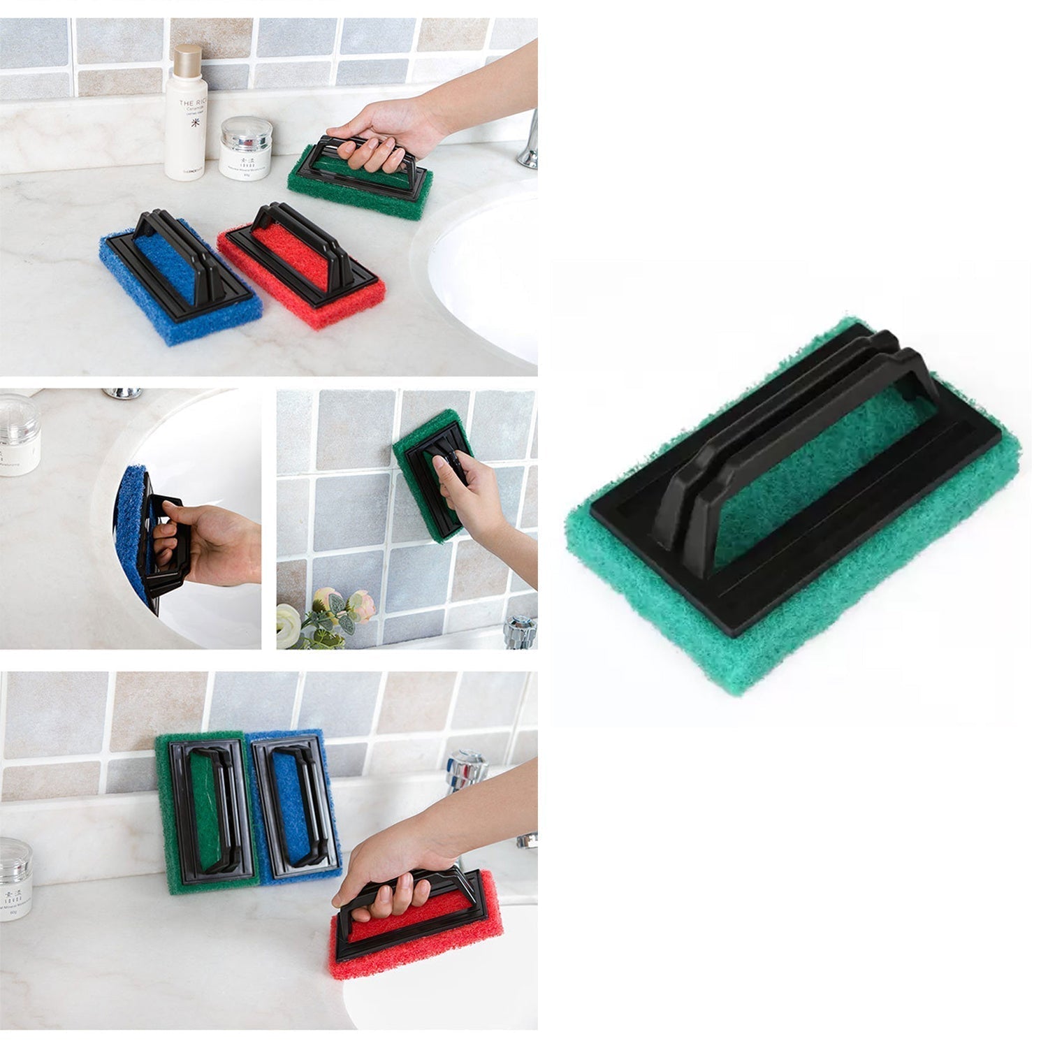 Handle Scrubber Brush widely used by all types of peoples for washing utensils and stuffs in all kinds of bathroom and kitchen places etc. - Image 3