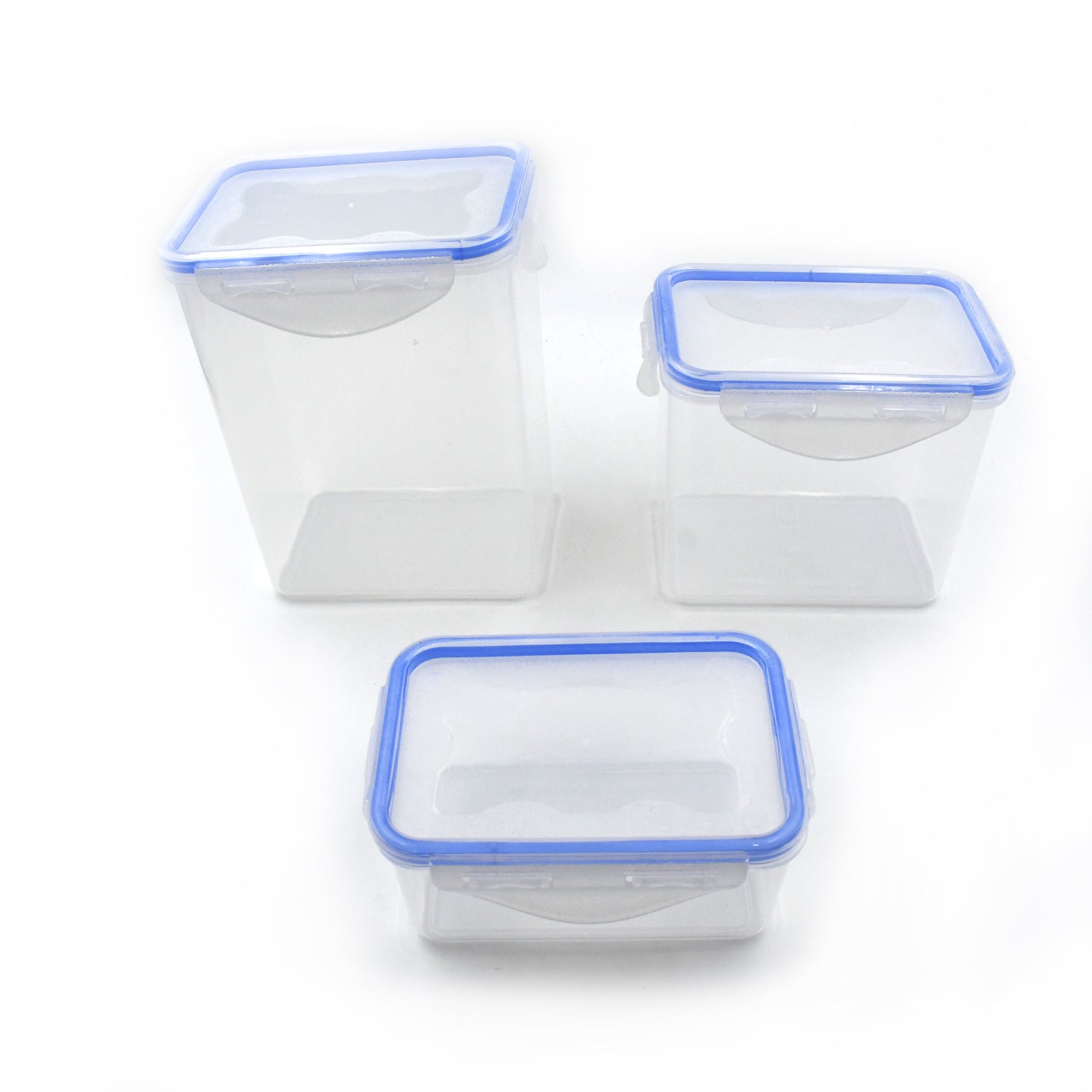 Kitchen Storage Container Set with Food Grade Plastic and Air Seal Lock Lid for Storage of Grocery, Spices, Dry fruits Use For Home, Office, Restaurant, Canteens (3 Piece Set) - Image 4