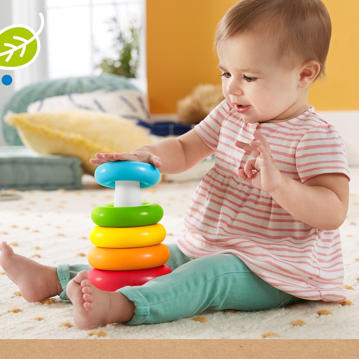 Plastic Baby Kids Teddy Stacking Ring Jumbo Stack Up Educational Toy 7pc - Image 3