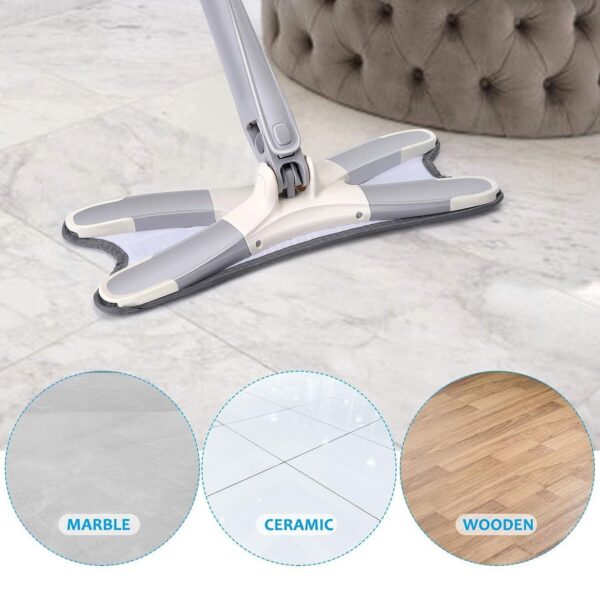 Adjustable 360° Flat Hand Mop: Floors, Walls, Ceilings (Easy Squeeze) - Image 6