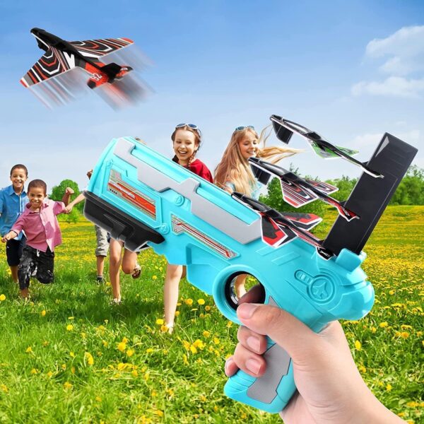 Airplane Launcher Toy with Foam Planes, 5-Pack (X618) - Image 4