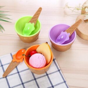 Ice Cream Waffle Bowl Set with Spoon β 2 Units