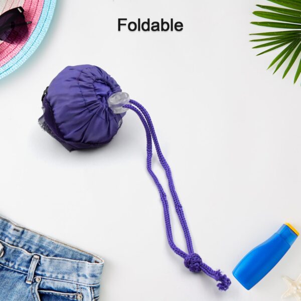 Foldable Nylon Shopping Bag (Rose Design): Reusable, Eco-Friendly (1 Pc) - Image 5