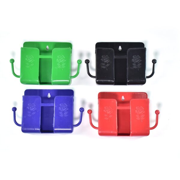 Wall Mounted Storage Box / Remote Storage Organizer Case with 2 Side Hanging Hooks (4 Pcs Set)(X522) - Image 3