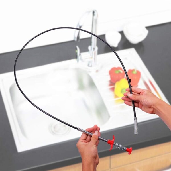 Drain Block Remover (90cm): Cleaning Tool for Pipes, Clogged Drains - Image 8
