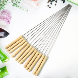 BBQ Tandoor Skewers Grill Sticks for Barbecue (Pack of 12) (X405)