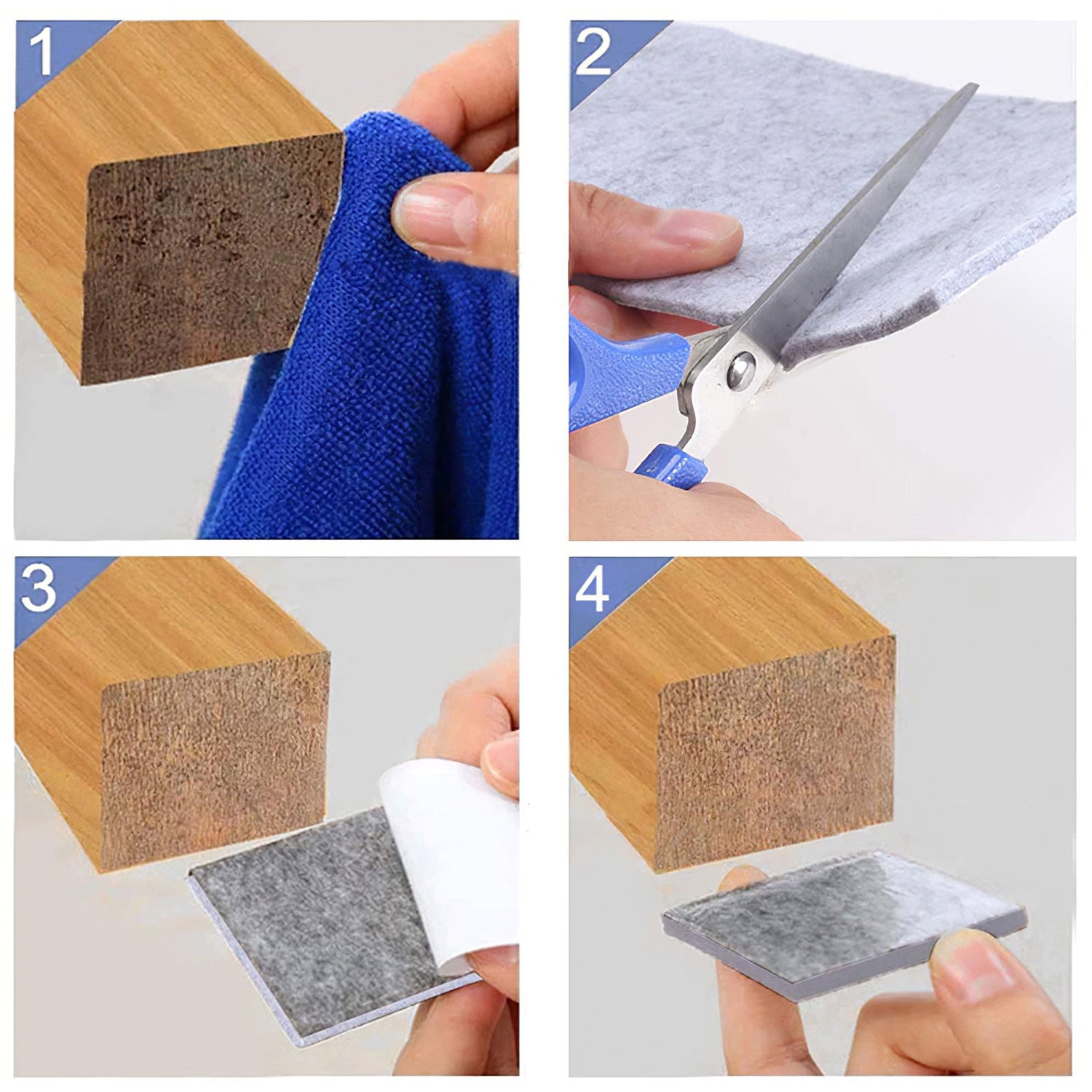 FURNITURE PAD SQUARE FELT PADS FLOOR PROTECTOR PAD FOR HOME & ALL FURNITURE USE (Pack Of 4 Pc) - Image 5