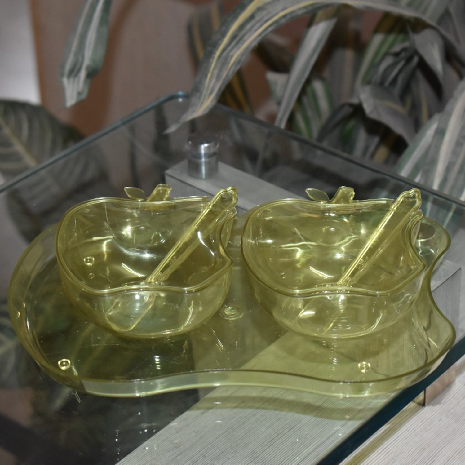 Apple Shape Tray Bowl Used For Serving Snacks And Various Food Stuffs. - Image 9