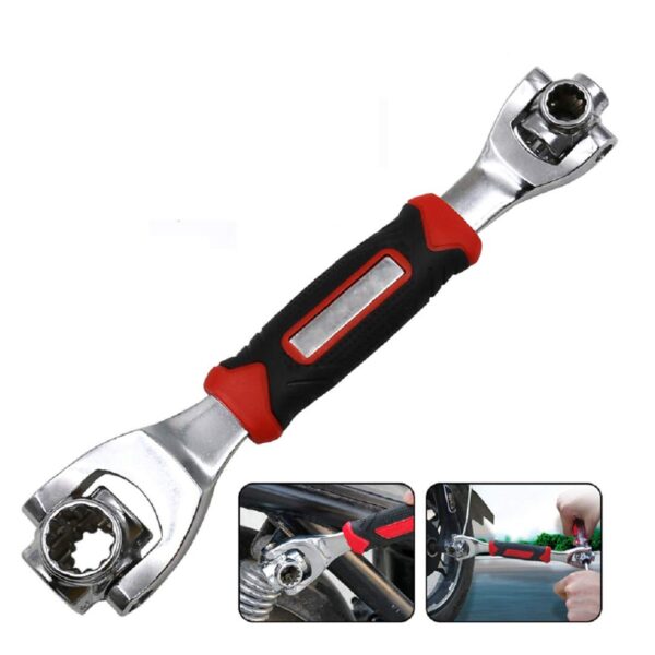 48 in 1 wrench Swivel Head Multi Tool Spanner Tools Socket Works with Spline Bolts Multi function Universal Furniture Car Repair (X685)