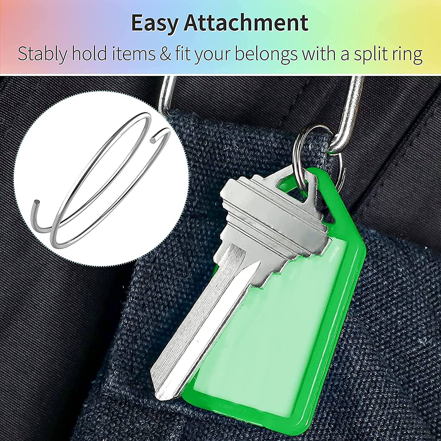 50Pc Keychain Tag Label Used For Decorative Purpose On Keys And All. - Image 6