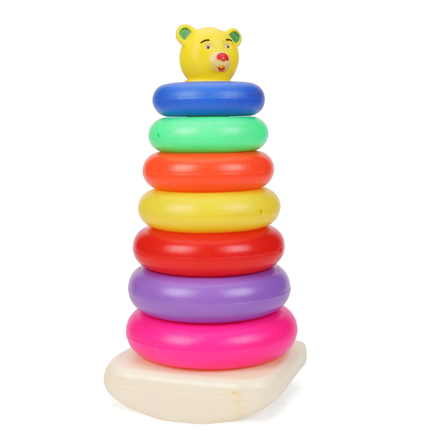 Plastic Baby Kids Teddy Stacking Ring Jumbo Stack Up Educational Toy 7pc - Image 4