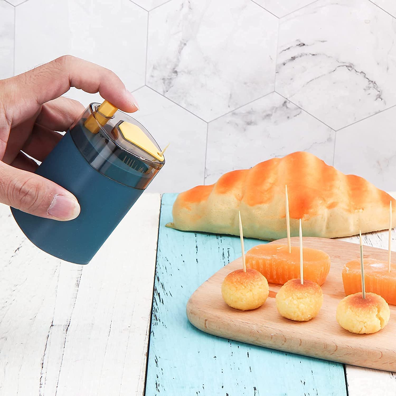 Toothpick Holder Dispenser, Pop-Up Automatic Toothpick Dispenser for Kitchen Restaurant Thickening Toothpicks Container Pocket Novelty, Safe Container Toothpick Storage Box. - Image 9
