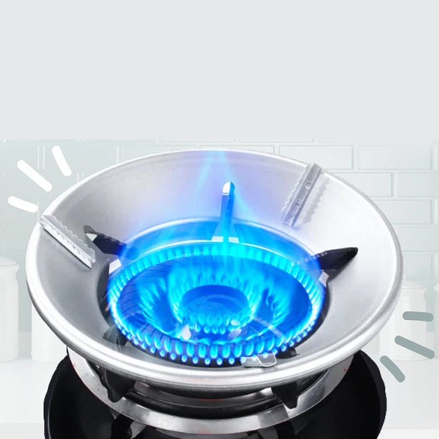 Home Gas Stove Fire & Windproof Energy Saving Stand (X1082) - Image 4