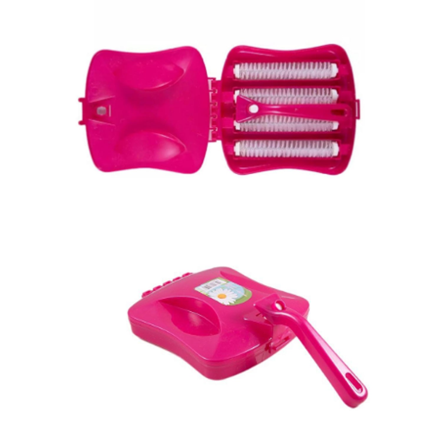 Plastic Handheld Carpet Roller Brush Cleaning with Dust Crumb Collector, Wet, and Dry Brush