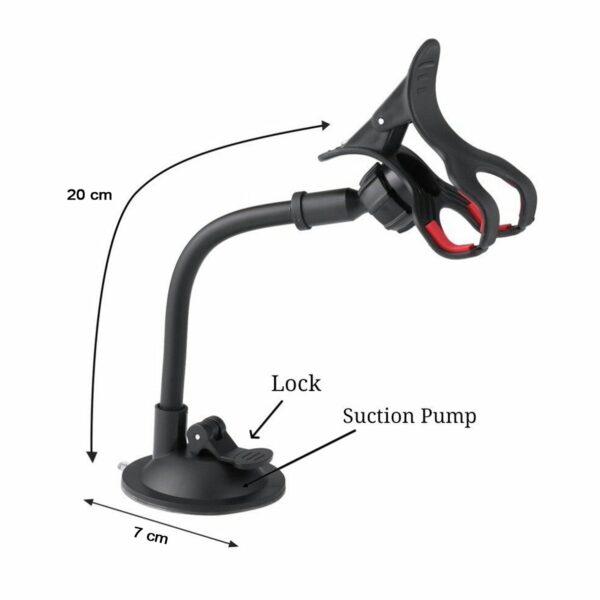 Flexible Mobile Stand Multi Angle Adjustment with 360 Degree Adjustment For Car & Home Use Mobile Stand - Image 5