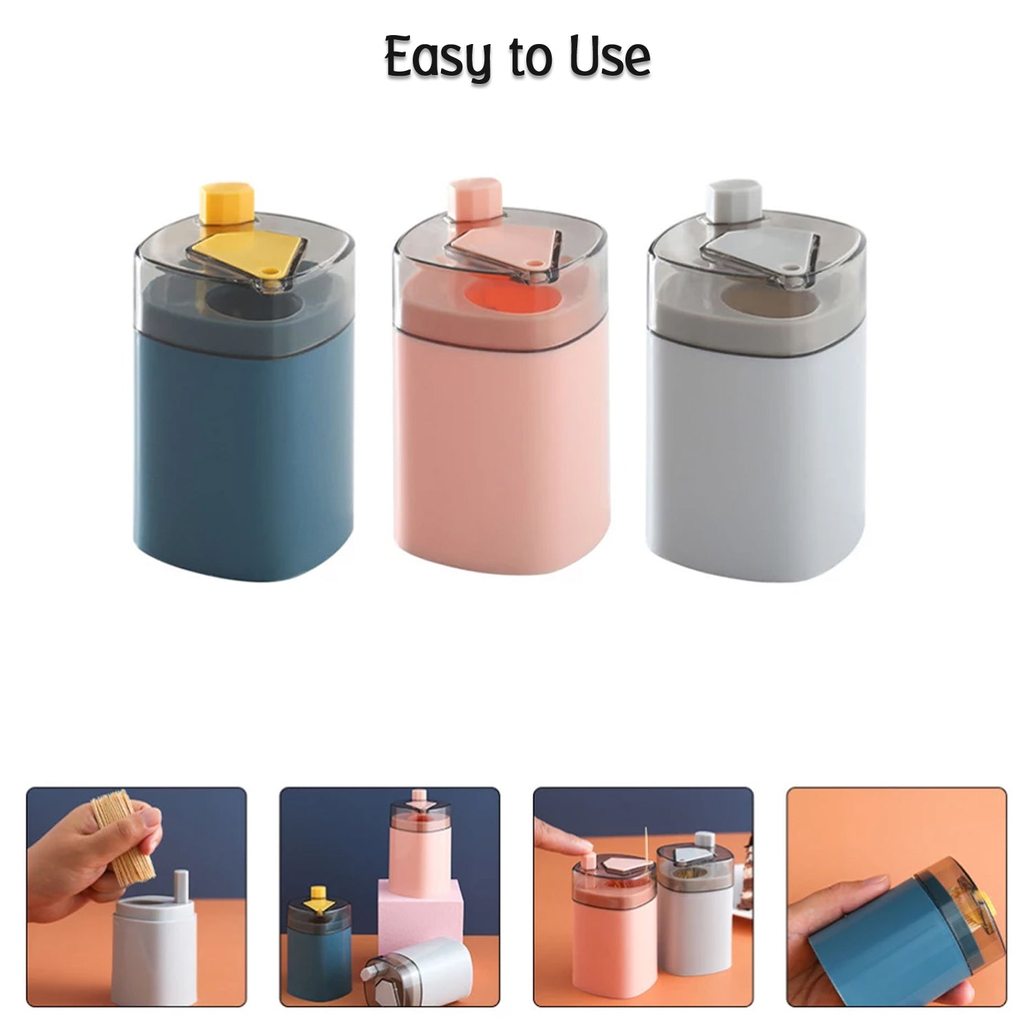 Toothpick Holder Dispenser, Pop-Up Automatic Toothpick Dispenser for Kitchen Restaurant Thickening Toothpicks Container Pocket Novelty, Safe Container Toothpick Storage Box. - Image 10