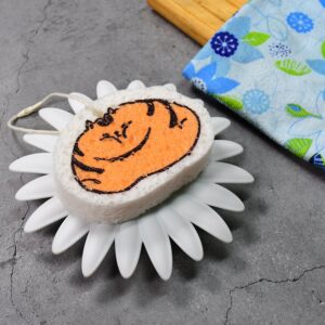 Cartoon Wood Pulp Sponge for Dishwashing  Absorbent Cleaning Pad (X400)