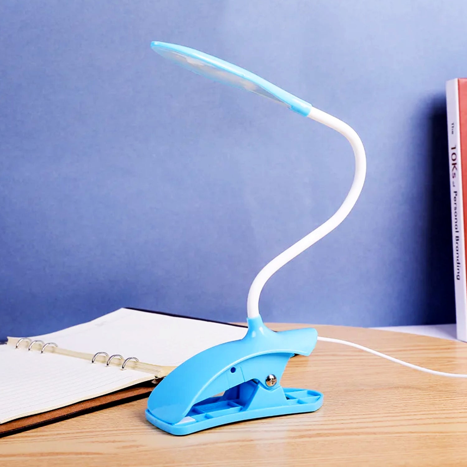 Desk Lamp Adjustable Gooseneck USB Rechargeable 3 modes of Lighting, Reading Lamp for Dorm White, Study Desk lamp Suitable for Girls College Bedroom Reading - Image 8
