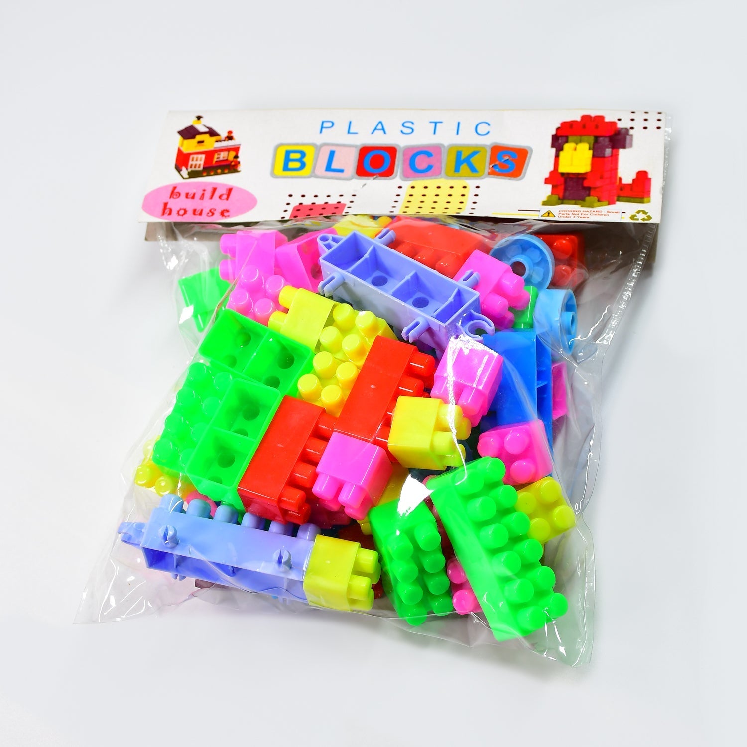 Blocks Set for Kids, Play Fun and Learning Blocks for Kids Games for Children Block Game Puzzles Set Boys, Children (Multicolor, 60 Bricks Blocks) - Image 9