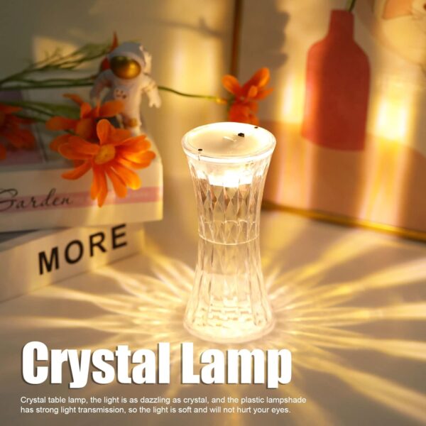 Crystal Lamp, Universal Night Light, Soft Lighting, Eye Protection for Nursery, Study, Bedroom Transparent Crystal Table Soft Lighting Multipurpose for Hotel for Office for Children's Room (12Pc MOQ) - Image 6