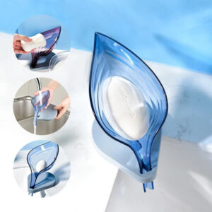 Leaf Shape Soap Box Self Draining Bathroom Soap Holder (X339)