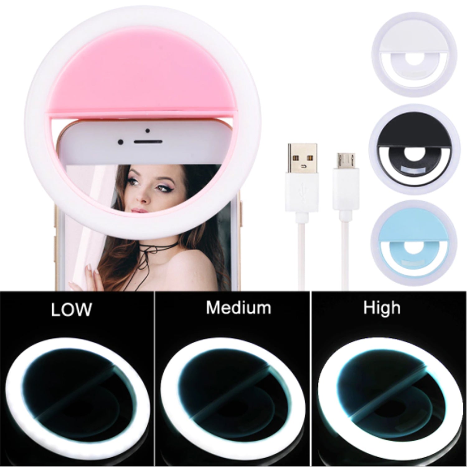 Selfie Ring Light used for applying bright shade over face during taking selfies and making videos etc. (MKK-X70) - Image 9