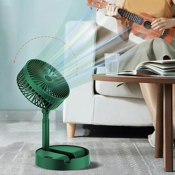 Telescopic Electric Desktop Fan, Height Adjustable, (Battery Not Include / Button Not included) (X633) - Image 2